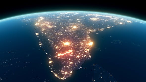 4K Earth Night Close Up High Detail India - Download 22031245 Videohive