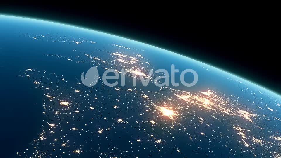 4K Earth Night Close Up High Detail Northeast Europe and UK Videohive 22123251 Motion Graphics Image 1