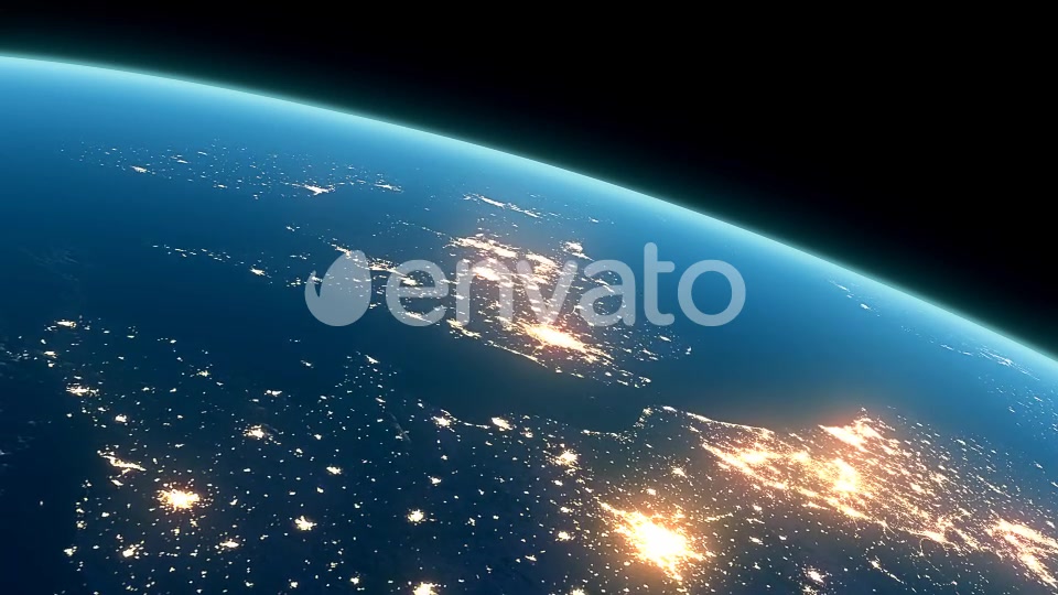 4K Earth Night Close Up High Detail Northeast Europe and UK Videohive 22123251 Motion Graphics Image 4