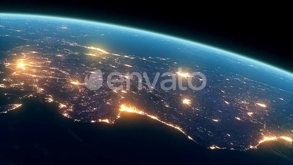 4K Earth Night Close Up High Detail Turkey and Cyprus Videohive 22031369 Motion Graphics Image 3