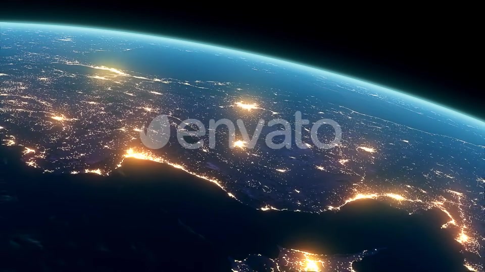 4K Earth Night Close Up High Detail Turkey and Cyprus Videohive 22031369 Motion Graphics Image 5