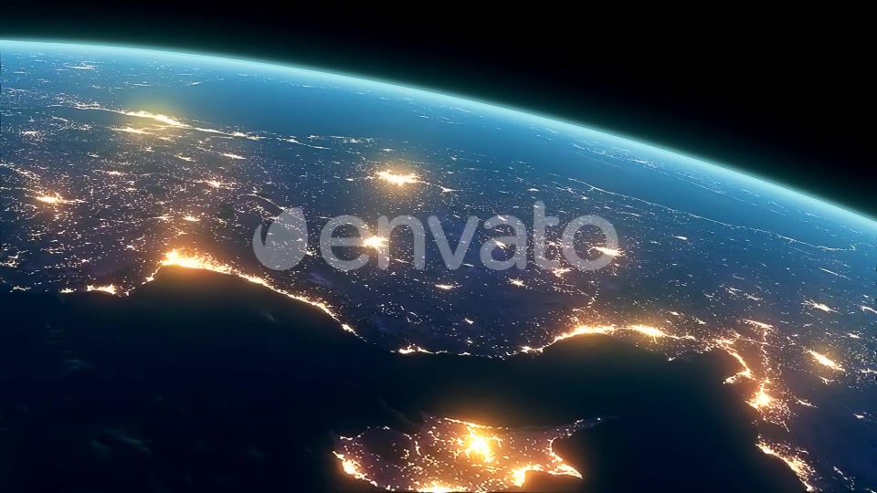 4K Earth Night Close Up High Detail Turkey and Cyprus Videohive 22031369 Motion Graphics Image 6