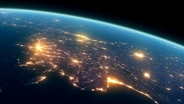 4K Earth Night Close Up High Detail Turkey and Cyprus - 22031369 Download Videohive