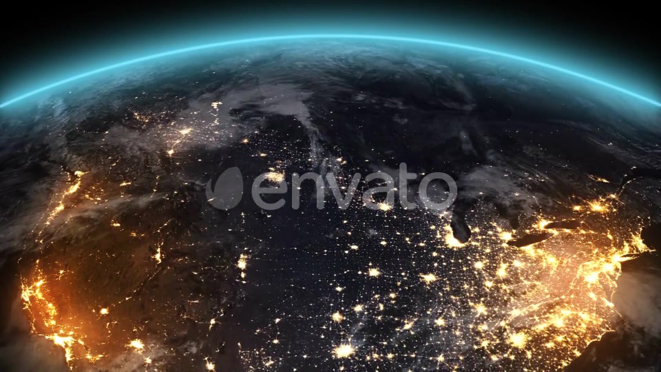 4K Earth Night North America Videohive 21754323 Motion Graphics Image 3