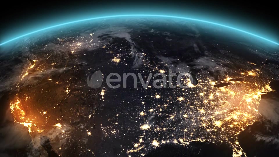 4K Earth Night North America Videohive 21754323 Motion Graphics Image 4