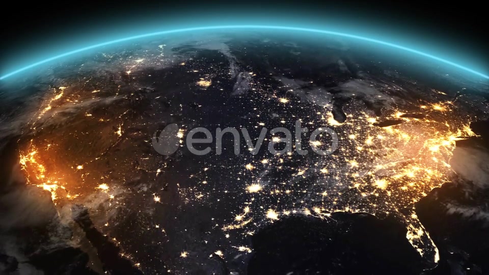 4K Earth Night North America Videohive 21754323 Motion Graphics Image 5