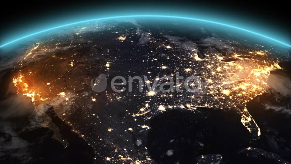 4K Earth Night North America Videohive 21754323 Motion Graphics Image 6