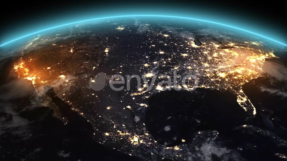 4K Earth Night North America Videohive 21754323 Motion Graphics Image 7