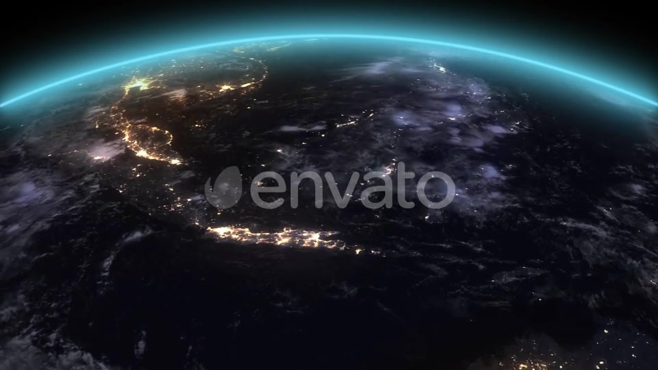 4K Earth Night Oceania South Asia Videohive 21754359 Motion Graphics Image 5