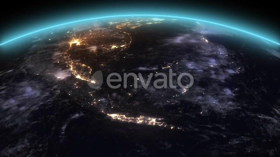 4K Earth Night Oceania South Asia Videohive 21754359 Motion Graphics Image 6