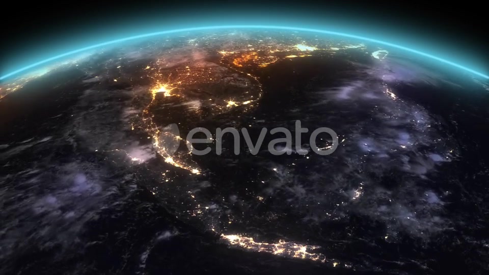 4K Earth Night Oceania South Asia Videohive 21754359 Motion Graphics Image 7