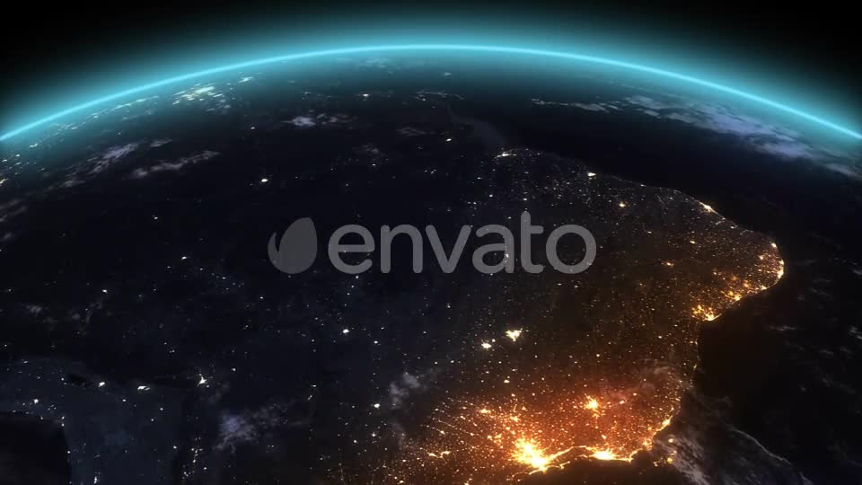 4K Earth Night South America Videohive 21754334 Motion Graphics Image 1