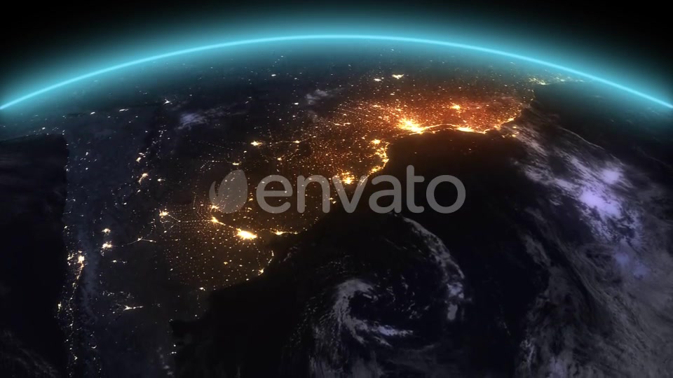 4K Earth Night South America Videohive 21754334 Motion Graphics Image 6