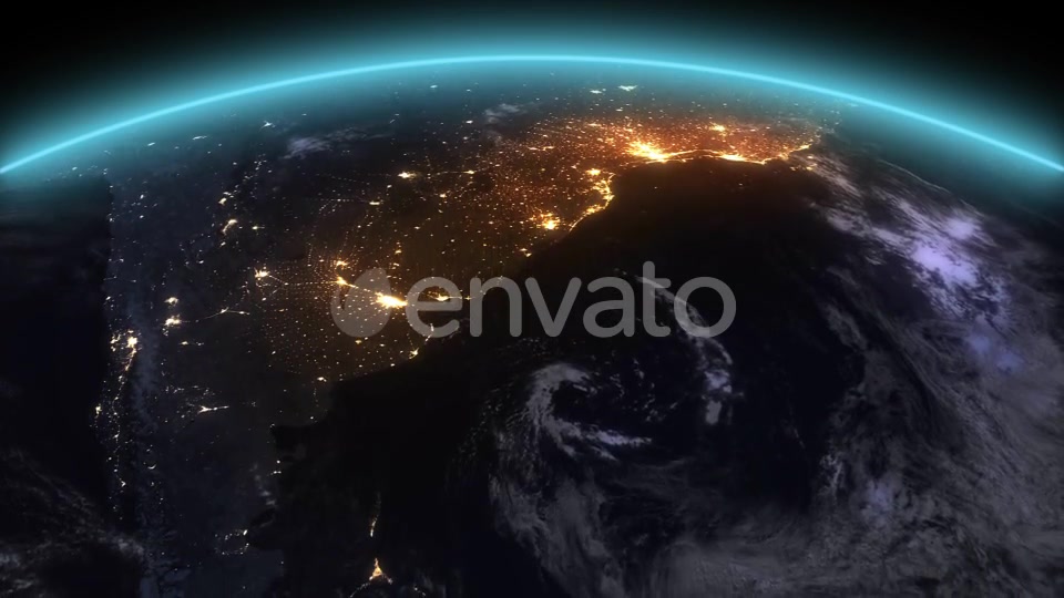4K Earth Night South America Videohive 21754334 Motion Graphics Image 7