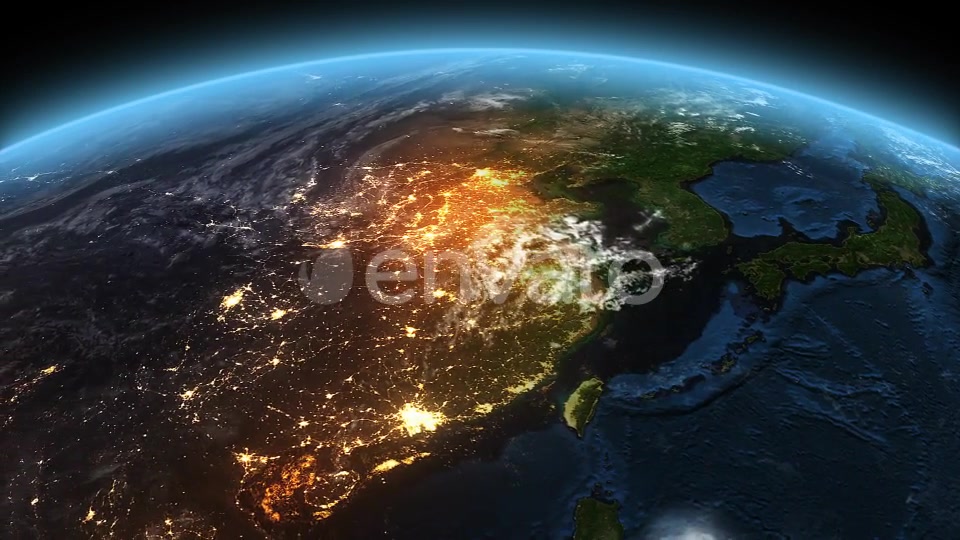4K Earth Night to Day Sunrise Asia Videohive 21824265 Motion Graphics Image 4