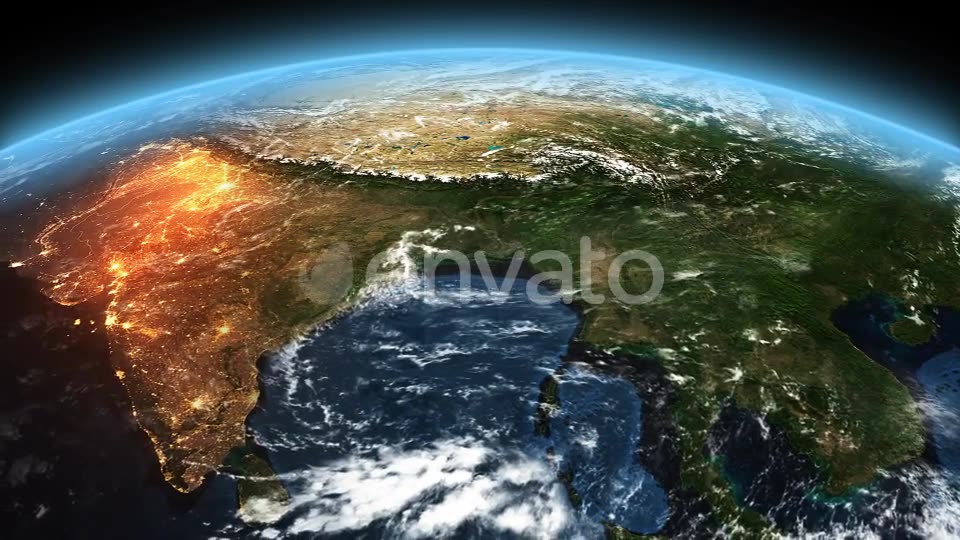 4K Earth Night to Day Sunrise Asia Videohive 21824265 Motion Graphics Image 7