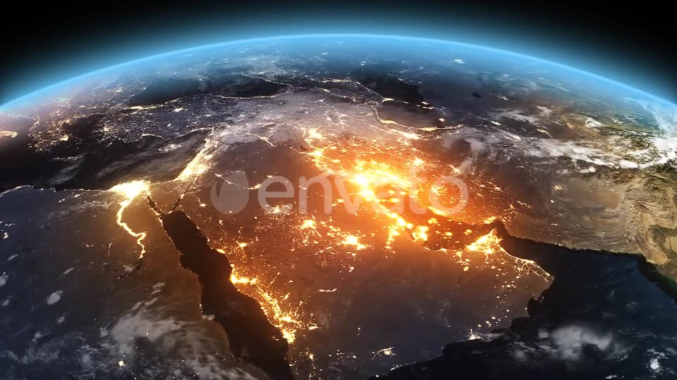 4K Earth Night to Day Sunrise Middle East Videohive 21824273 Motion Graphics Image 2