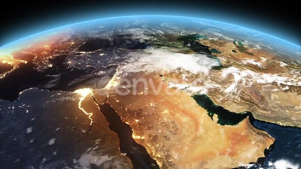 4K Earth Night to Day Sunrise Middle East Videohive 21824273 Motion Graphics Image 4