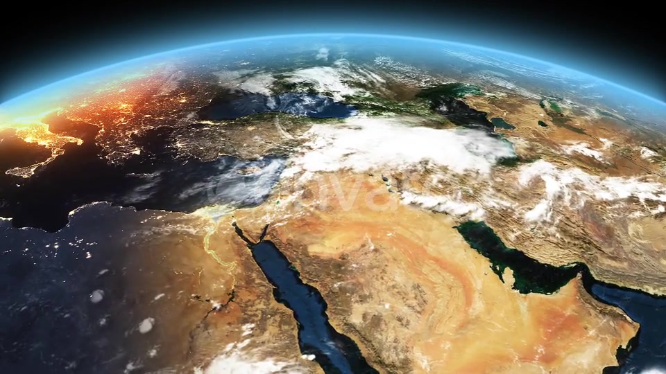 4K Earth Night to Day Sunrise Middle East Videohive 21824273 Motion Graphics Image 5