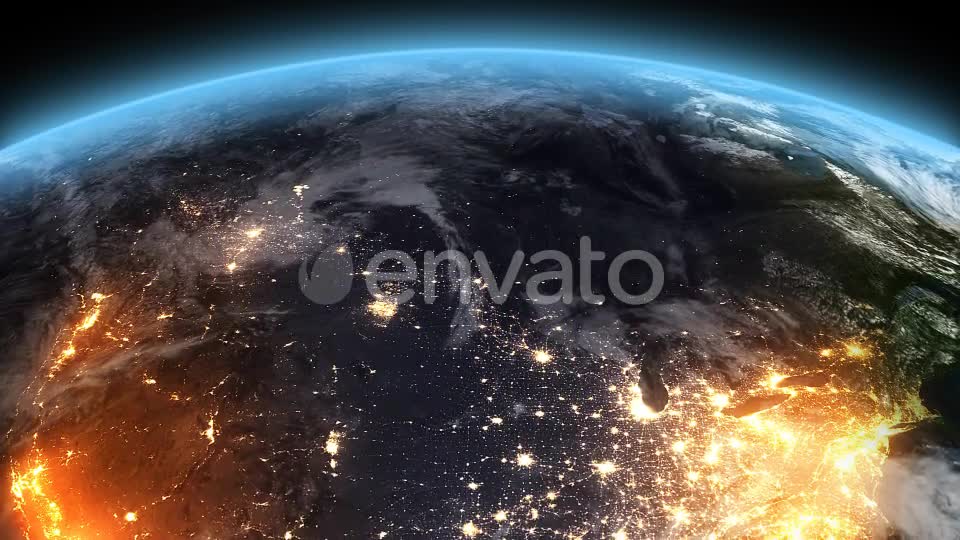 4K Earth Night to Day Sunrise North America Videohive 21824151 Motion Graphics Image 1