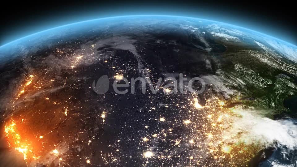4K Earth Night to Day Sunrise North America Videohive 21824151 Motion Graphics Image 2