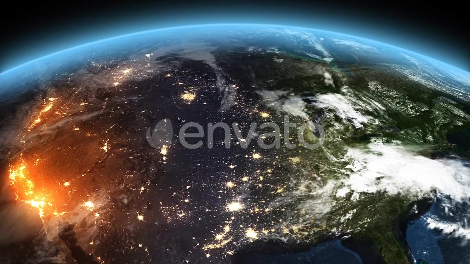4K Earth Night to Day Sunrise North America Videohive 21824151 Motion Graphics Image 3