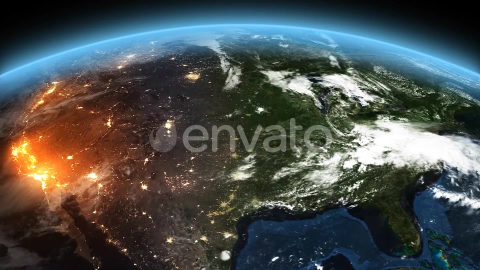4K Earth Night to Day Sunrise North America Videohive 21824151 Motion Graphics Image 4