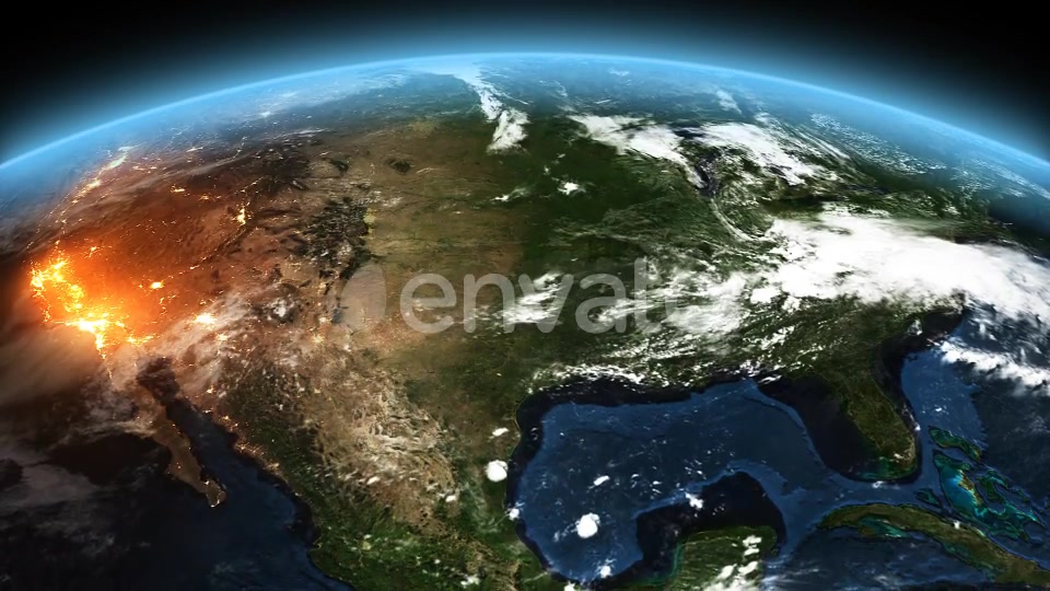4K Earth Night to Day Sunrise North America Videohive 21824151 Motion Graphics Image 5
