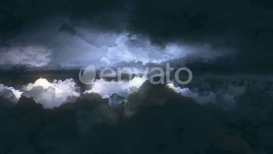 4K Flying Between Dark Storm Clouds with Lighnings Videohive 22237235 Motion Graphics Image 3