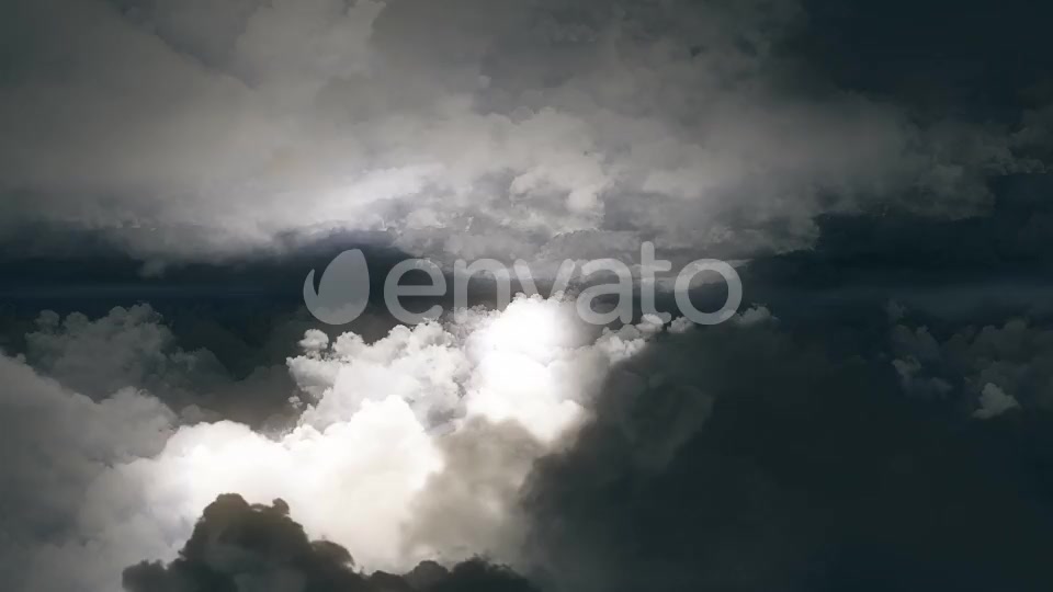 4K Flying Between Dark Storm Clouds with Lighnings Videohive 22237235 Motion Graphics Image 6