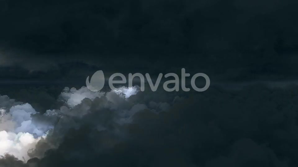 4K Flying Between Dark Storm Clouds with Lighnings Videohive 22237235 Motion Graphics Image 8