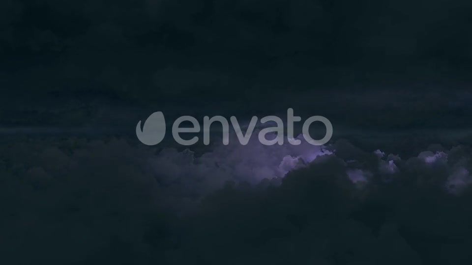 4K Flying Between Dark Storm Clouds with Lighnings Videohive 22237235 Motion Graphics Image 9