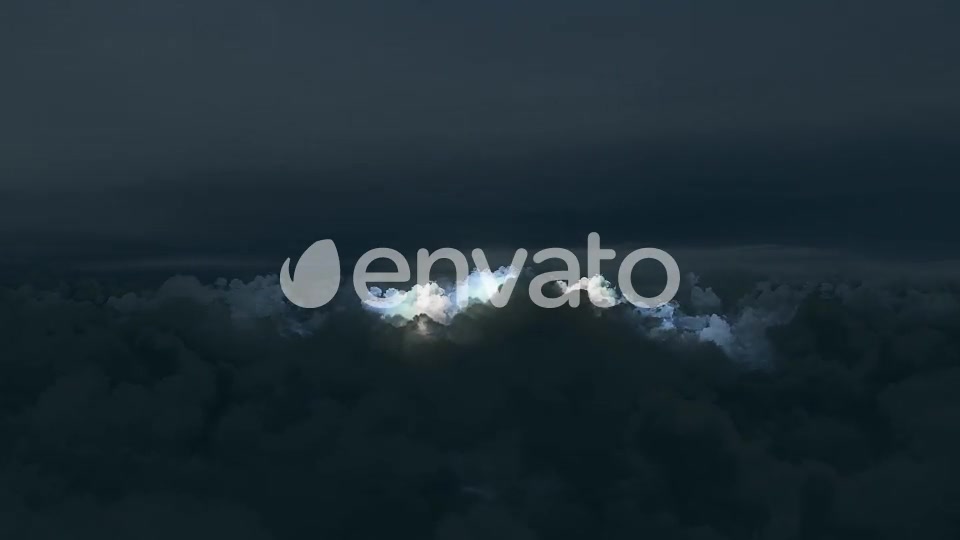 4K Flying Over Dark Storm Clouds with Lightning Strikes Videohive 22095594 Motion Graphics Image 2