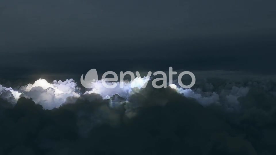 4K Flying Over Dark Storm Clouds with Lightning Strikes Videohive 22095594 Motion Graphics Image 3