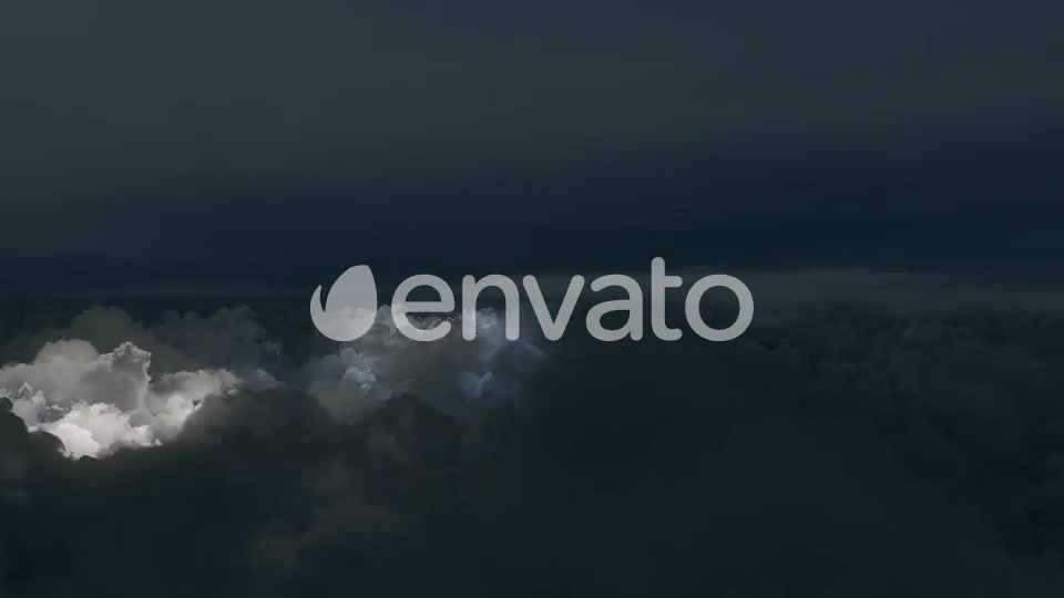 4K Flying Over Dark Storm Clouds with Lightning Strikes Videohive 22095594 Motion Graphics Image 4