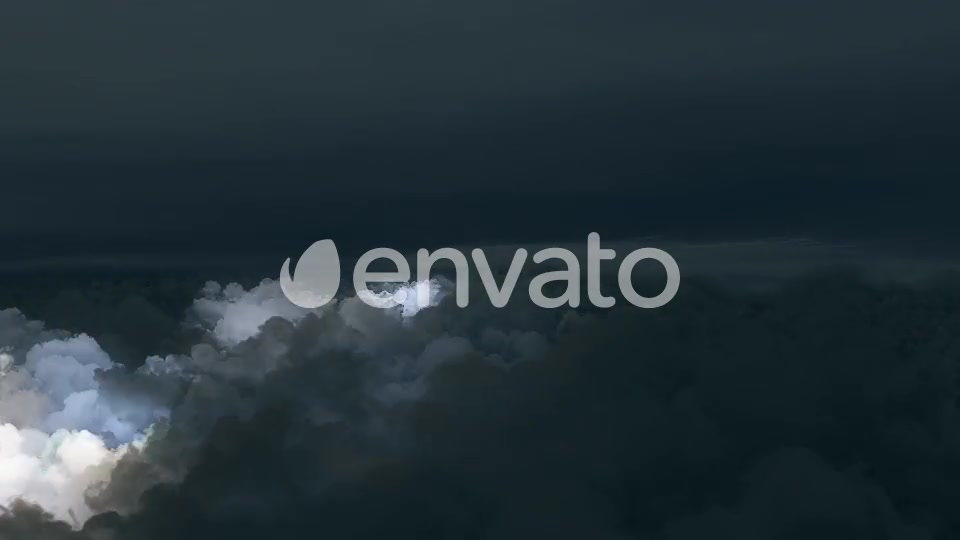 4K Flying Over Dark Storm Clouds with Lightning Strikes Videohive 22095594 Motion Graphics Image 8