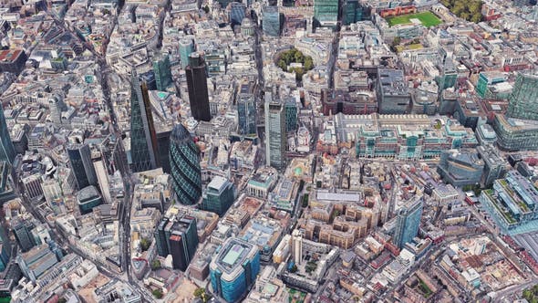 4K Flying Over London City Downtown - Videohive Download 22237412