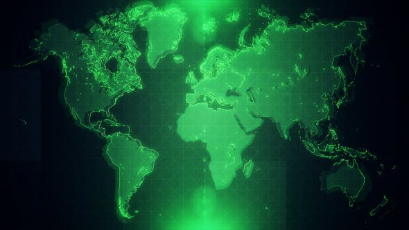 4K Green Map Background - Videohive Download 17622082