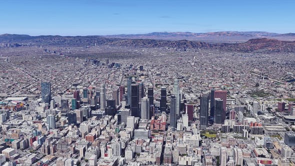 4K Los Angeles Downtown Aerial - Videohive Download 22095796
