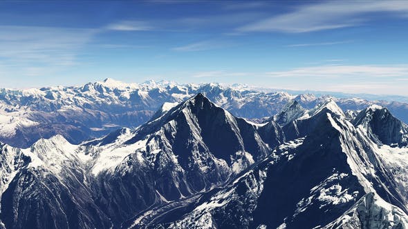 4K Nepal Snowy Mountains Aerial View - Videohive Download 22095835