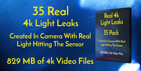 4k Real Light Leaks 35 Pack Of Effect Overlays - 18223799 Download Videohive