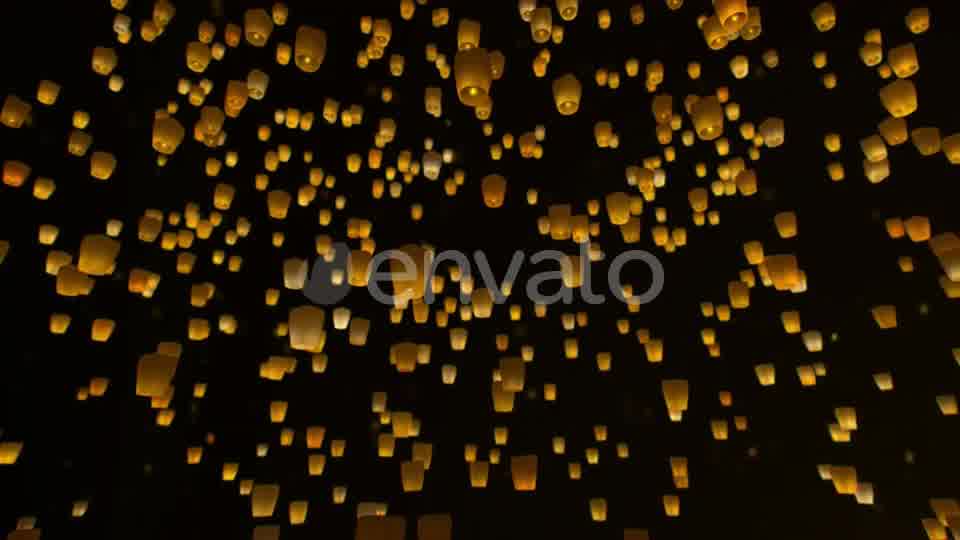 4K Sky Lanterns Flying at Night Videohive 23519002 Motion Graphics Image 11