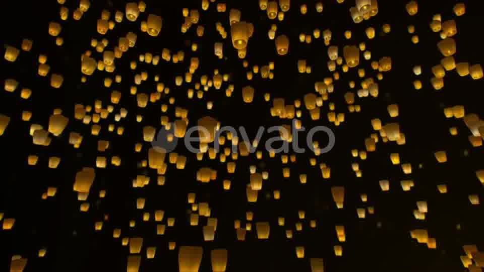 4K Sky Lanterns Flying at Night Videohive 23519002 Motion Graphics Image 12