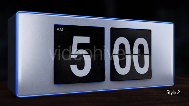 5 A.M. Flip Alarm Clock Videohive 10029527 Motion Graphics Image 9