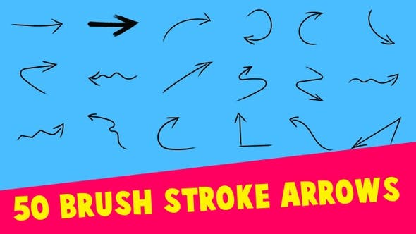 50 Brush Stroke Arrows - 23112862 Videohive Download
