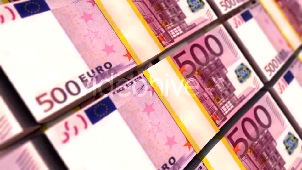 500 Euro Stacks. Money Background Videohive 13812021 Motion Graphics Image 1