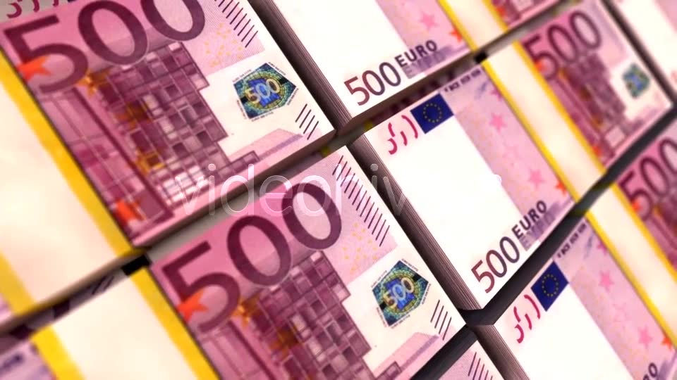 500 Euro Stacks. Money Background Videohive 13812021 Motion Graphics Image 10