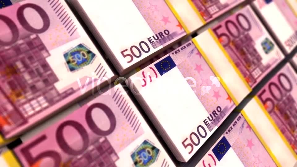 500 Euro Stacks. Money Background Videohive 13812021 Motion Graphics Image 11