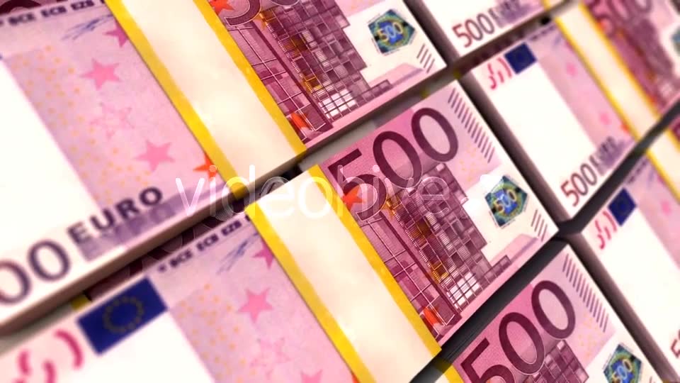 500 Euro Stacks. Money Background Videohive 13812021 Motion Graphics Image 2