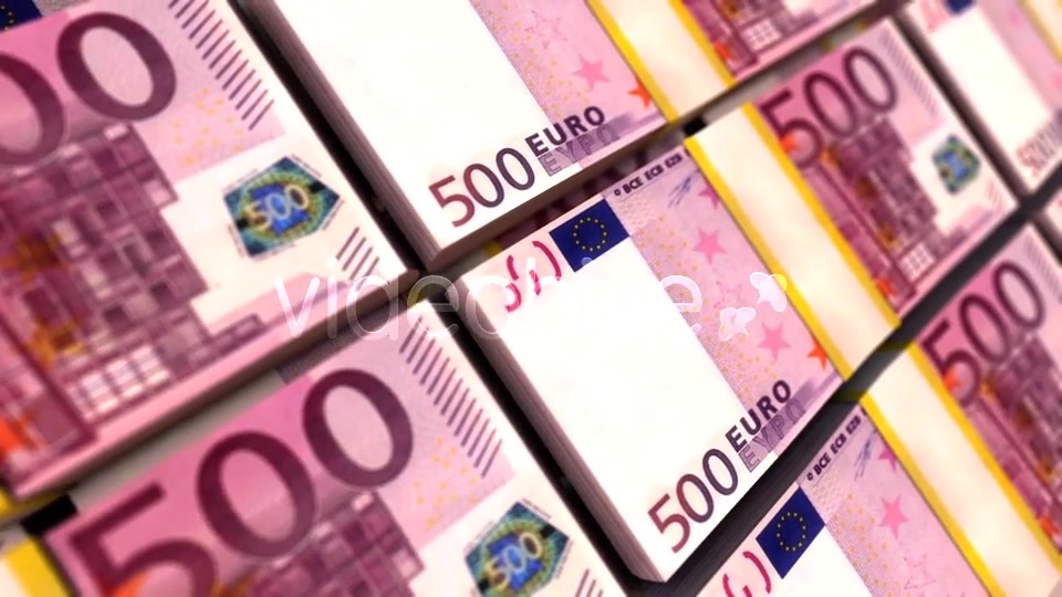 500 Euro Stacks. Money Background Videohive 13812021 Motion Graphics Image 5